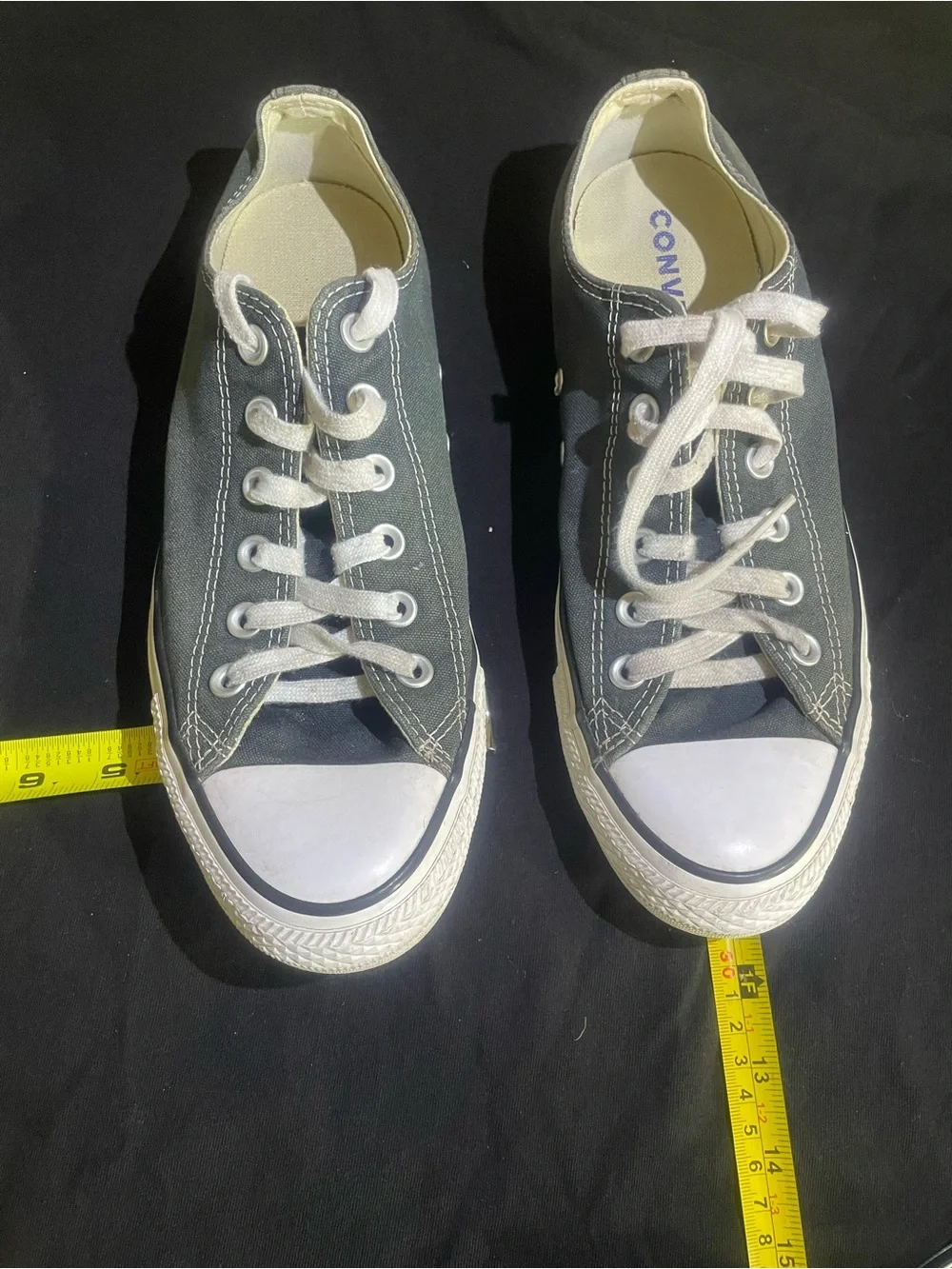 Converse Low-Top Kids Sneakers in Dark Gray with White Accents